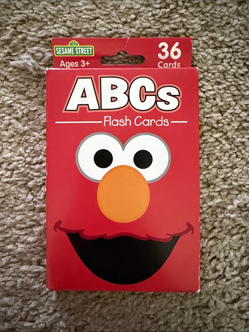 Sesame Street Red Box ABCs Flash Cards with Orange Nose